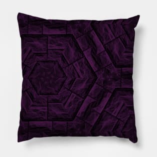 Burgundy Brick Stone Goth Pattern Pillow