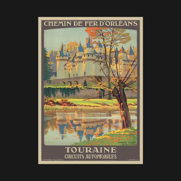 Touraine Circuits Automobiles France Vintage Poster 1920s by vintagetreasure