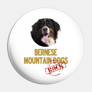 Bernese Mountain Dogs Rock Pin