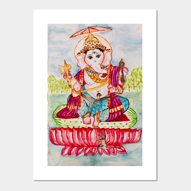 Lord Ganesha Watercolor Painting Ganesha Posters And Art