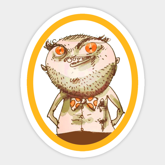 big eyes weird man funny cartoon - Weird Man - Sticker | TeePublic big eyes weird man funny cartoon - Weird Man - Sticker | TeePublic