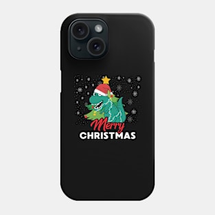 Merry Christmas Funny T-Rex Squad Dinosaur Xmas TRex Lover Phone Case