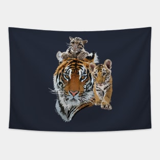 Bengal tiger and hazy tiger Tapestry