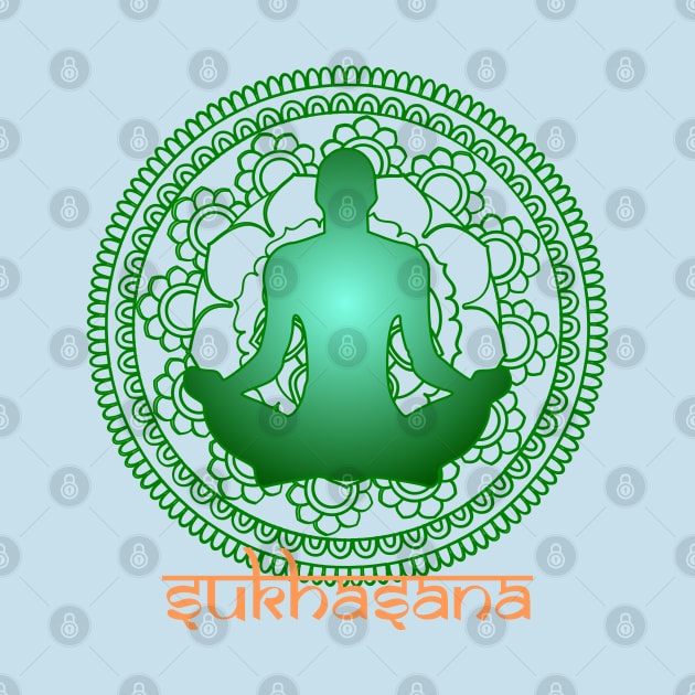 Sukhasana Yoga Pose by Geoji 