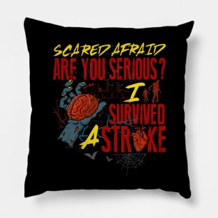 Funny Halloween I Survived A Stroke Pillow