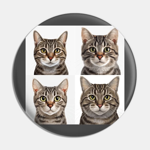 Tabby Cat Family Pin by idrockthat