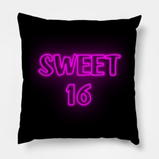 Sweet 16 Neon Pink Pillow