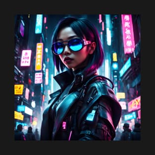 Asian Cyberpunk Girl T-Shirt