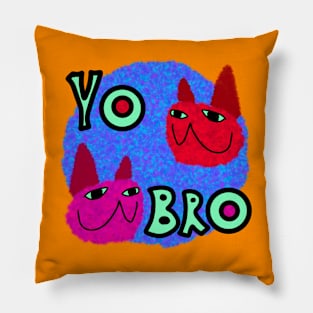 Chowlet’s Fuzzy Cats Yo Bro Pillow