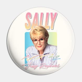 Sally Jessy Raphael / Retro 90s Style Fan Design Pin