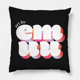 art by emuu logo Pillow