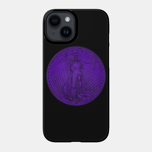 USA Liberty 1933 Coin in Purple Liberty Coin Phone Case TeePublic
