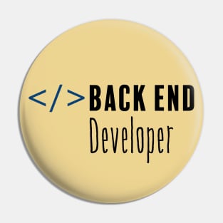 Back End Developer Pin