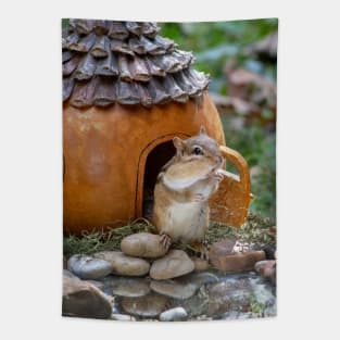 Chipmunk waiting for a visitor Tapestry