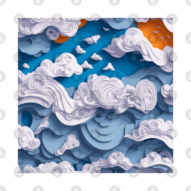 Clouds Quilled Paper Design by IDesign23