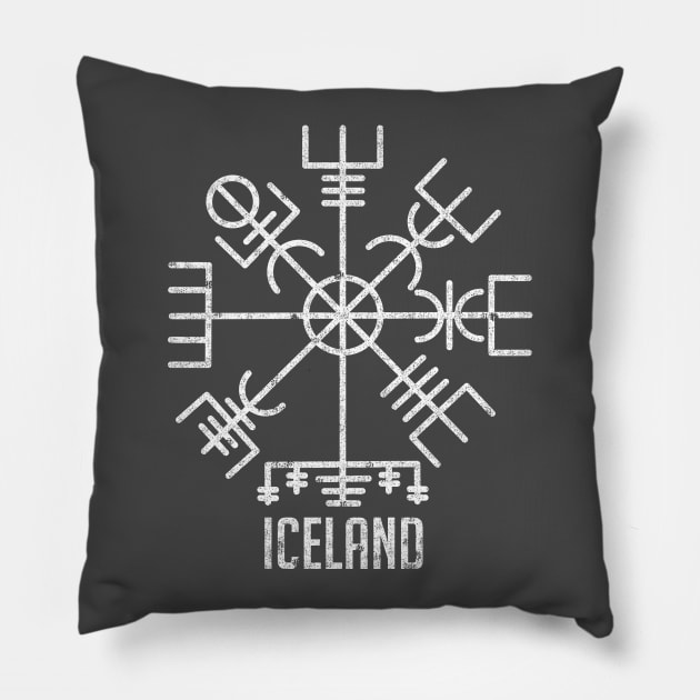 Iceland Vegvisir T-shirt Pillow by VeryBear