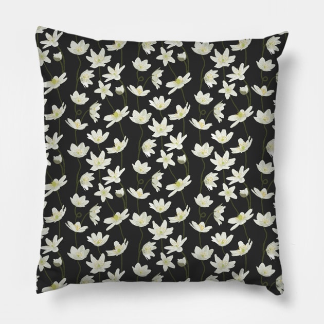 Anemone – Slate Pillow by crumpetsandcrabsticks