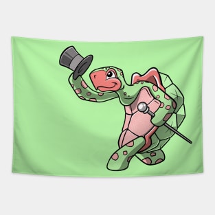 Turtle or Tortoise with Top Hat Tapestry