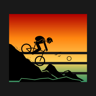 Sunset Mountain Biking T-Shirt