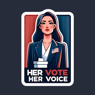 Her Vote, Her Voice - Business Leader Corporate Woman Election T-Shirt