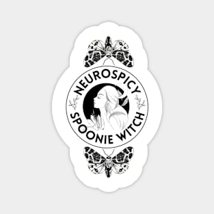 Neurospicy Spoonie Witch Transparent Magnet