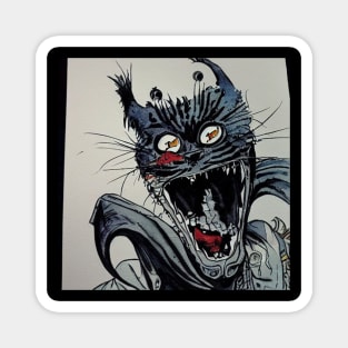 Scream Crazy Cat Magnet