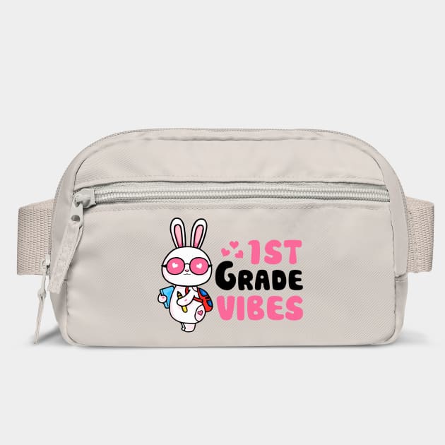 First 1st Grade Vibes Rabbit Bunny Lover for Kids Happy First Day of School by Tshirtiz