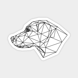 Wireframe Low Poly Art of a Dog Magnet