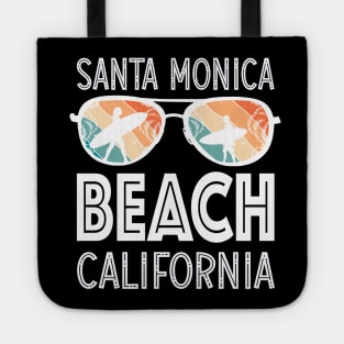 Santa Monica California Surfing Sunglasses Tropical Summer Tote