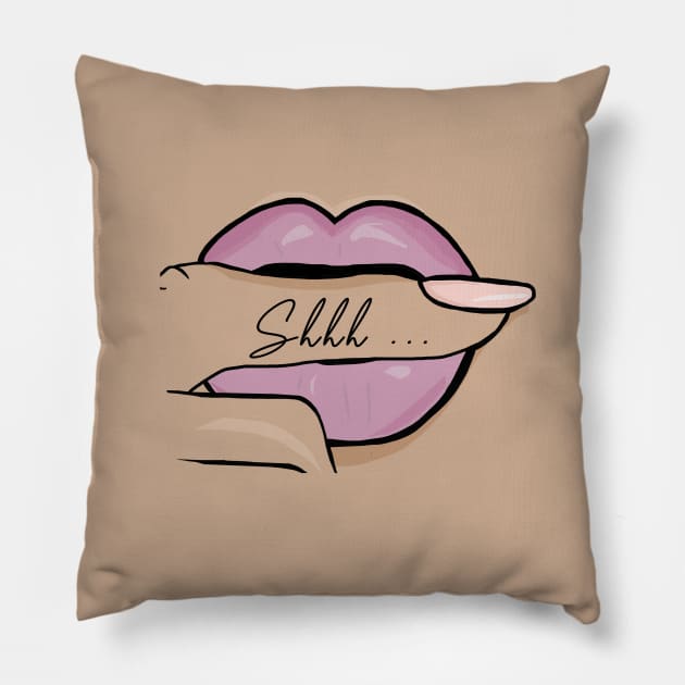 Shhh... Pillow by By Diane Maclaine