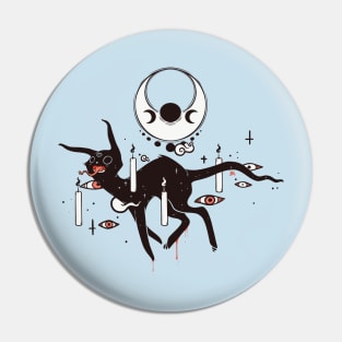 Cute Spooky Black Cat Pin