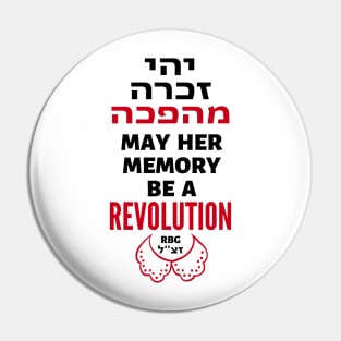 Ruth Bader Ginsburg Her Memory a Revolution Pin