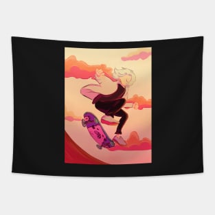 Langa Skateboarding in the sunset Tapestry