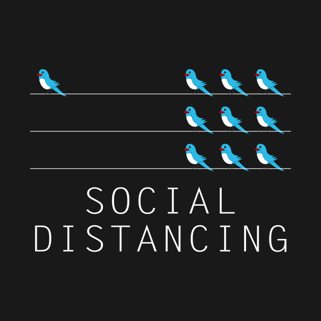 Social Distancing cute birds by vpdesigns