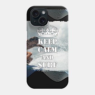 Keep Calm And Surf 43 - Summer Of Surfing Phone Case