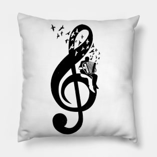 Treble Clef - Accordion Pillow