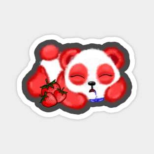 Sleepy Strawberry Panda  #2 Magnet