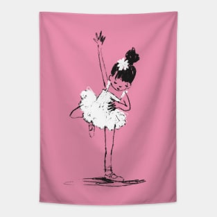 Young Ballerina in Pink Tapestry