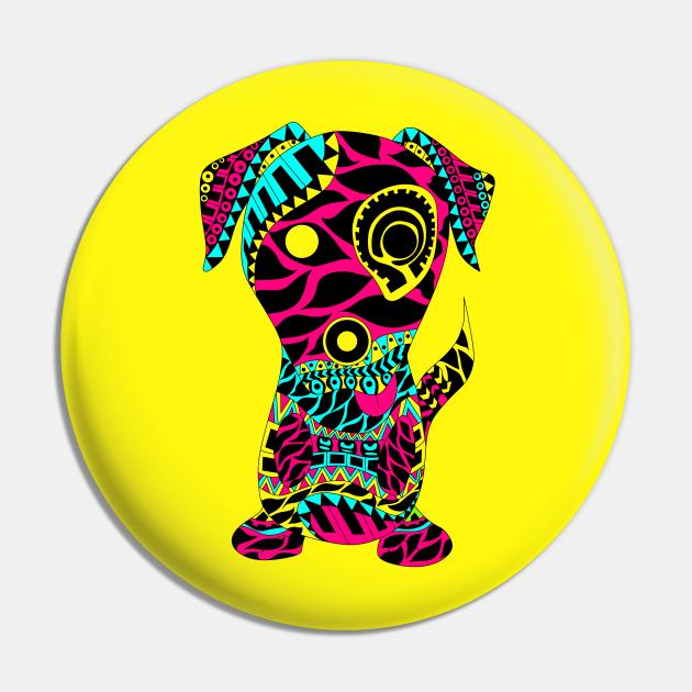 tribal dog with rasta love tattoo ecopop in yellow art - Rastafari - Pin | TeePublic tribal dog with rasta love tattoo ecopop in yellow art - Rastafari - Pin | TeePublic