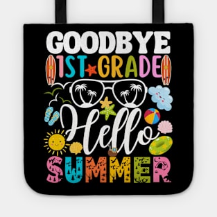 Goodbye 1st Grade Hello Summer Last Day Of School Boys Kids Tote