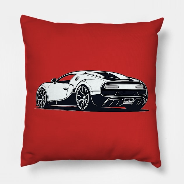 Bugatti Veyron Pillow by Vehicles-Art