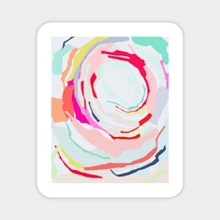 Abstract print, Red, White, Grey, Blue, Pink, Modern art, Wall decor Magnet