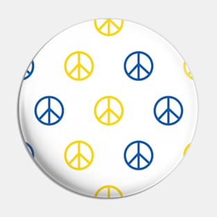 Ukrainian design| Peace sign in Ukraine flag color pattern Pin