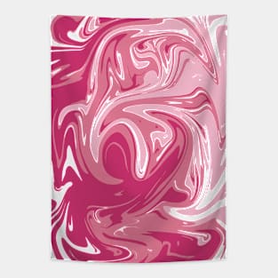 ABSTRACT LIQUIFY EFFECT PINK COLOR Tapestry