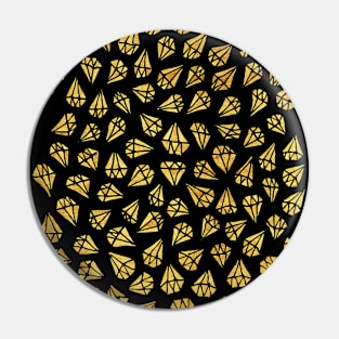 Gold Diamonds Pin