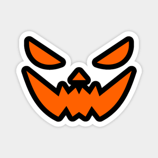 Scary Halloween Pumpkin Face Magnet