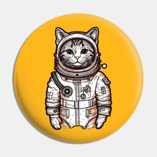 Astronaut cat Pin