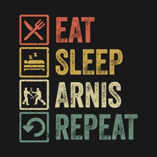 Funny eat sleep Arnis repeat retro vintage gift idea T-Shirt