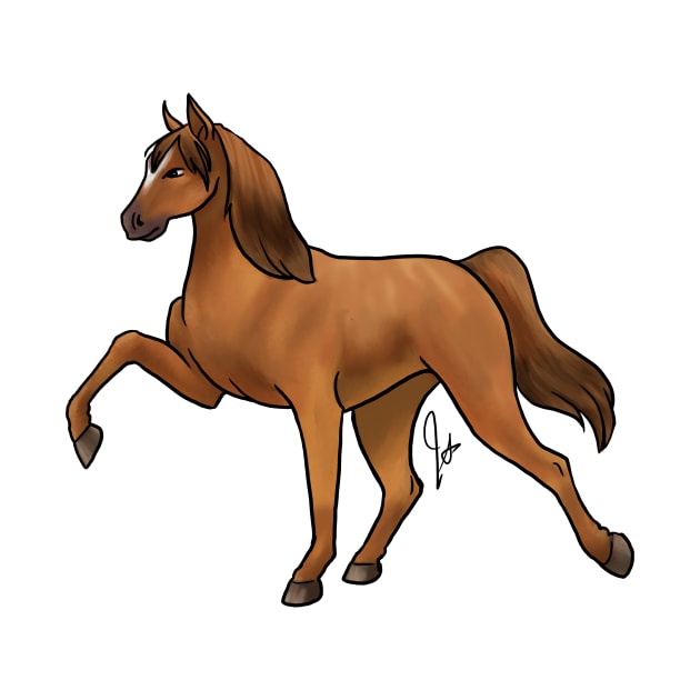 Horse - Tennessee Walker - Chestnut by Jen's Dogs Custom Gifts and Designs