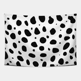 Black and White Cheetah Print Animal Print Tapestry